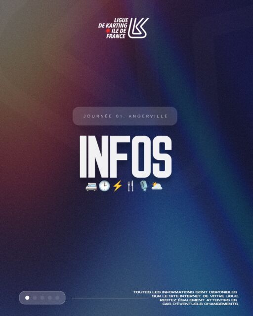🏁 Toutes les infos pour le week-end de course

Préparez vous au Championnat de Ligue Île-de-France avec les informations pratiques :

🕒 Horaires obligatoires 🍔 Restauration 👨‍🏫 Briefing pilotes 📸 Photo shooting

Rendez-vous en piste ce week-end.

#kartingidf
