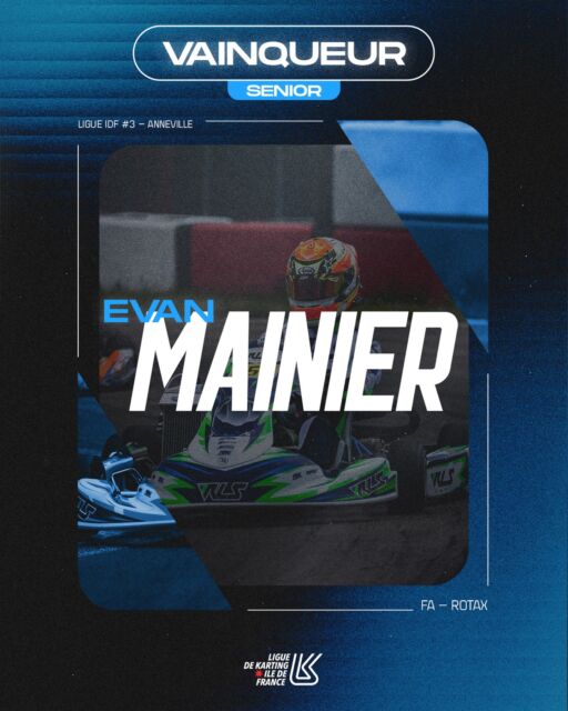 🏆 Vainqueur IDF - Senior

Félicitations à Evan MAINIER, vainqueur de la troisième manche du Championnat de Ligue Île-de-France Karting 2026 à Anneville.

#kartingidf